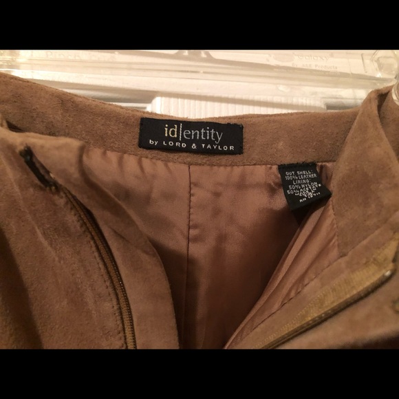 Identity by Lord and Taylor brown Suede pants 14 - Picture 2 of 6